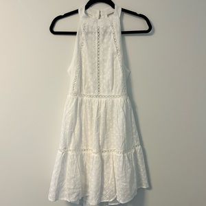 White Eyelet Open Back Dress | Size S | Like new